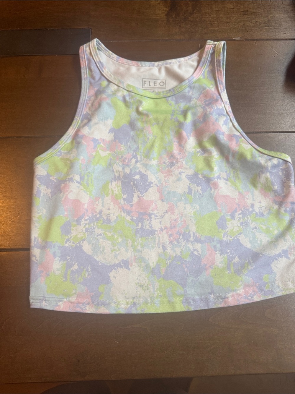 Fleo Pastel Tie-Dye Crop Tank in Lavender, Mint & Blush